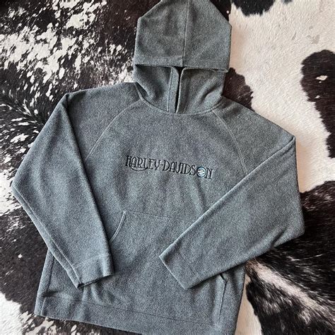 Harley Davidson Fleece Hoodie Made in USA Can’t make... - Depop