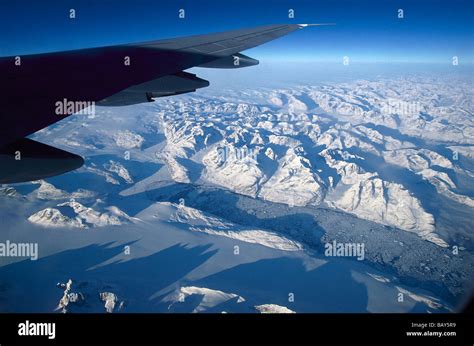 Aerial View from an aeroplane, Mountains, Greenland Stock Photo - Alamy