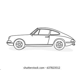 Hand Drawing Sports Car Side View Stock Vector (Royalty Free) 637823512 | Shutterstock