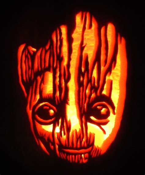 Groot Pumpkin Stencil