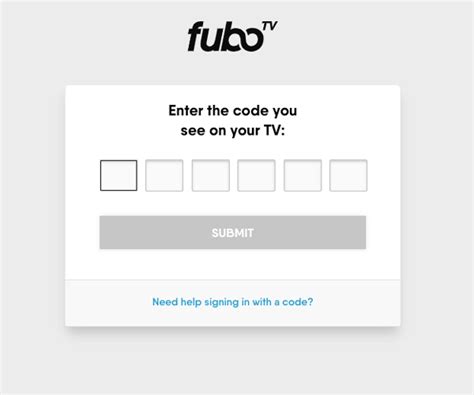 How do I Sign In on my Fubo TV using a Code? https://fubo.tv/connect