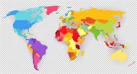 Color vector world map isolated 2190429 Vector Art at Vecteezy