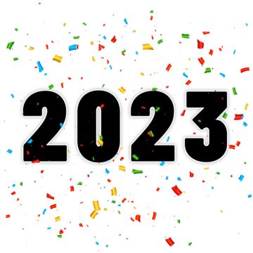 2023 New Year Word Art Font Gradient Decoration Hd Transparent ...