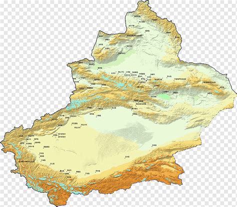 China, Ili Prefectura Autónoma de Kazajstán, Dzungaria, Mapa, Xinjiang, Recursos hídricos, China ...