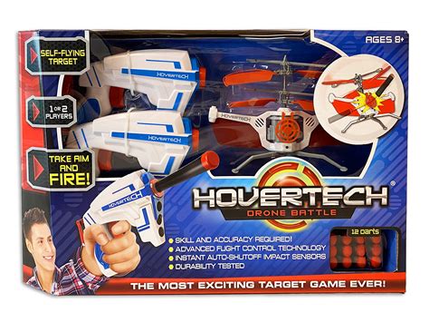 Buy HoverTech Battle Drone, Ultimate Self-Flying Drone Target Challenge, Aim & Blast, Foam Dart ...