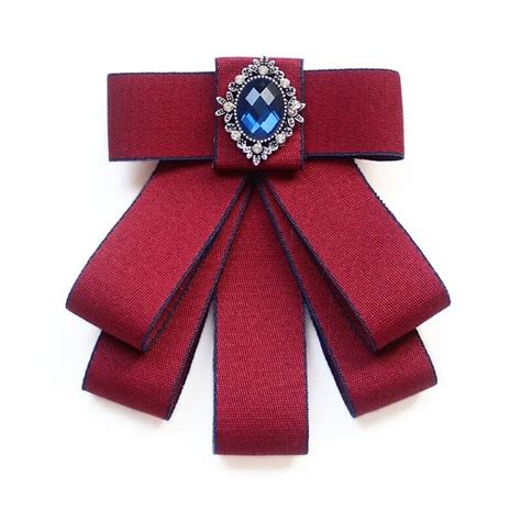 Fashion Ribbon Bow Tie Rhinestone Crystal Brooch Pin Luxury Wedding ...