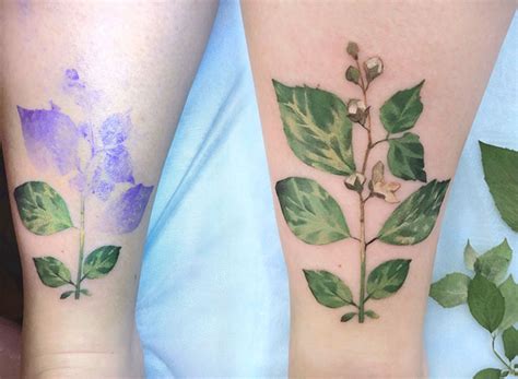 Botanical Tattoos Made By Imprinting Real Leaves On The Skin | DeMilked