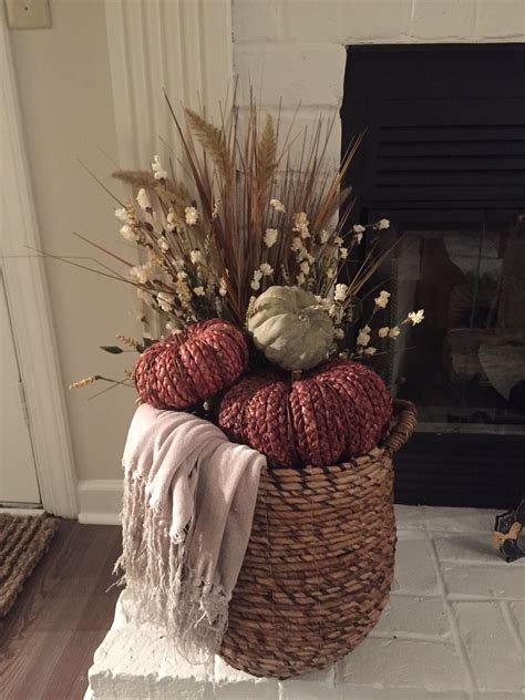 Fall basket | Fall outdoor decor, Fall thanksgiving decor, Easy fall decor