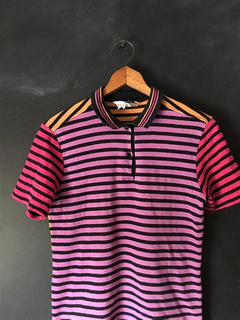 Vintage The Bay La Baie Striped multicolored polo | Clothes, Trending ...