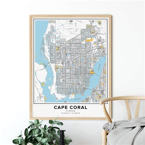 Cape Coral Map Print Street Names Cape Coral Print Printable - Etsy