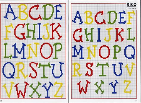 Free Alphabet Cross Stitch Chart