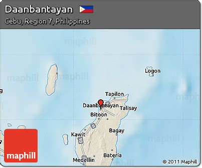 Free Shaded Relief Map of Daanbantayan