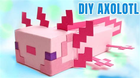 DIY Minecraft Axolotl From Scratch | Minecraft Papercraft Axolotl | Paper Crafts - YouTube