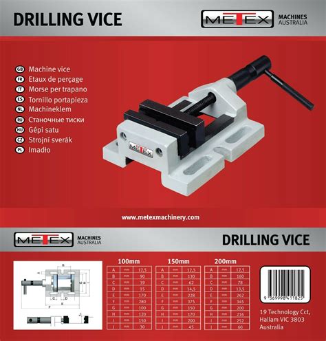 Drilling Milling Vice 200mm METEX Drill Press Vise – Prismatic Hardened ...