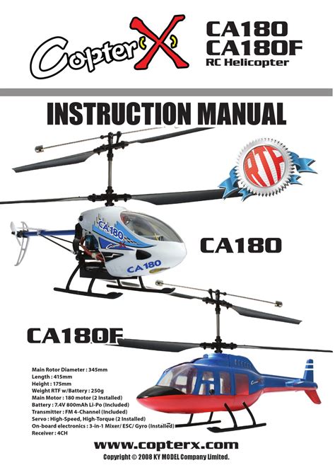 COPTERX CA180 INSTRUCTION MANUAL Pdf Download | ManualsLib