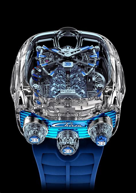 Jacob & Co. reveals four new iterations of the Bugatti Chiron Tourbillon watch with a tiny ...