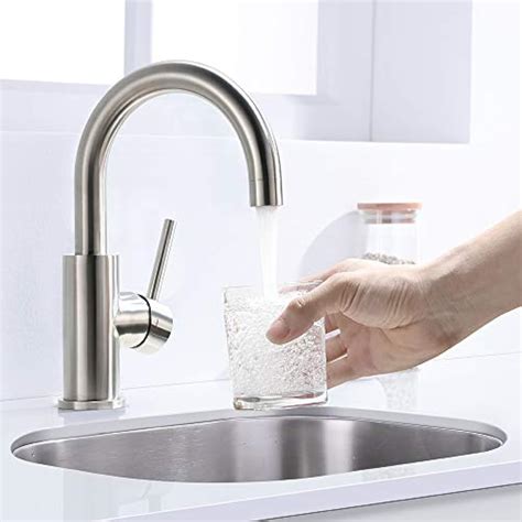 Bar Touch On Faucets Sink Crea Stainless Steel Farmhouse Bathroom ...