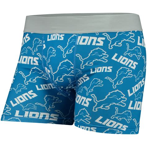 Men's Klew Blue Detroit Lions Repeat Logo Printed Underwear