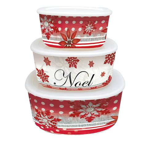 Lang Winter Holiday Melamine Nesting Bowls with Lids - Walmart.com - Walmart.com