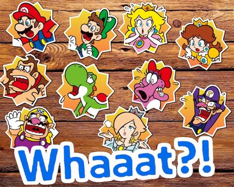 Mario Party Superstars Whaaat What Set of 10 Stickers - Etsy Österreich