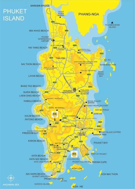 Map of Phuket | Easy Day Thailand Tours