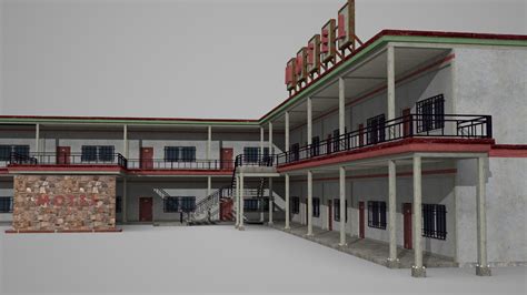 Modern building motel model - TurboSquid 1757748