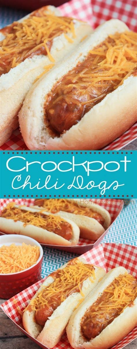 Crockpot Chili Dogs | Recipe | Crockpot chili, Chili dogs, Hot dog recipes