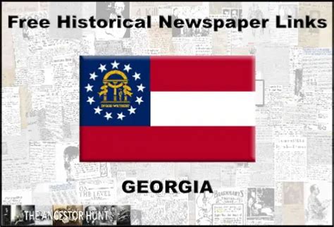 Georgia Online Historical Newspapers Summary – The Ancestor Hunt