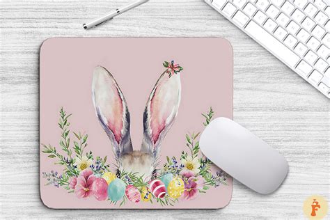 Easter Bunny with Flowers Background Graphic by Foxmia · Creative Fabrica