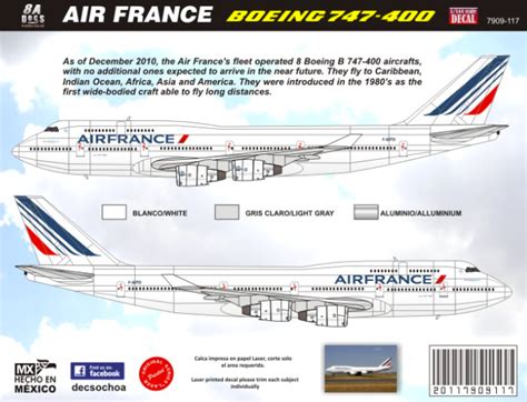 Air France Boeing 747 New 8aDecs -7909-117-144