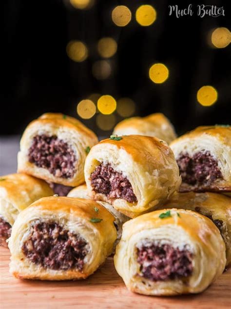 Beef Sausage Rolls Perfect For Party Appetizer - Much Butter