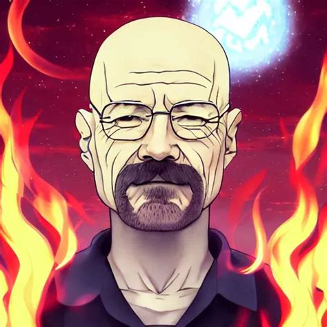 portrait of walter white wielding the five elements of | Stable ...