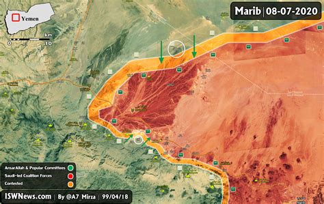 Map Update: Military Map Of Marib Province, 8 July 2020 - Islamic World News