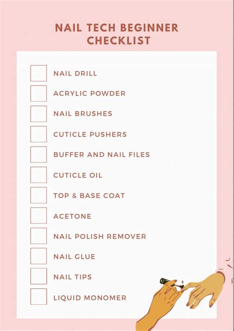 Nail Tech Beginner Must Have Checklist💕pt.1 | Nail tech school, Nail ...