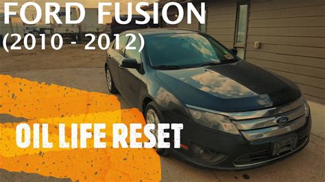 Ford Fusion - OIL CHANGE REQUIRED MESSAGE RESET / CLEAR (2010 - 2012) - YouTube