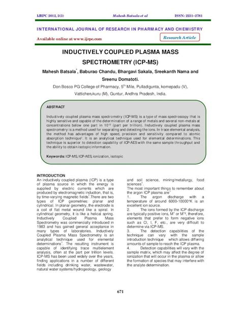 (PDF) INDUCTIVELY COUPLED PLASMA MASS SPECTROMETRY (ICP-MS) - DOKUMEN.TIPS