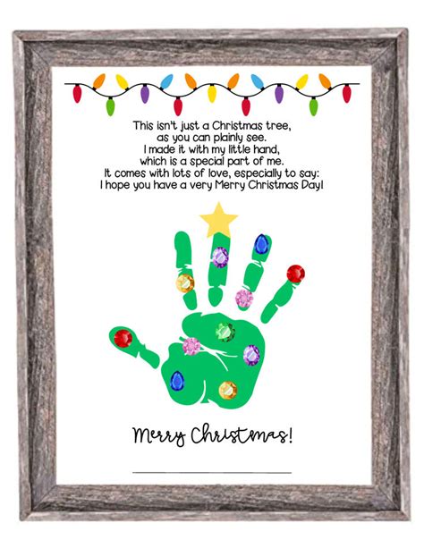 Christmas Tree Handprint Poem Template Craft Christmas Holiday ...