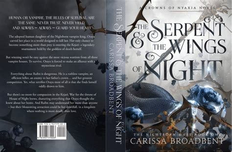 The Serpent & the wings of night Carissa Broadbent | Mini books, Book cover, Ya book covers