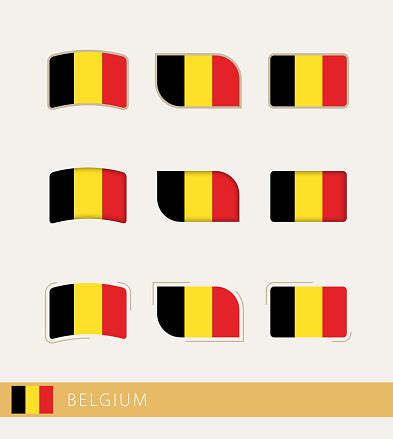 Bendera Vektor Belgia Koleksi Bendera Belgia Ilustrasi Stok - Unduh ...