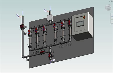 Parametric Revit Families of components for Water purification macihne