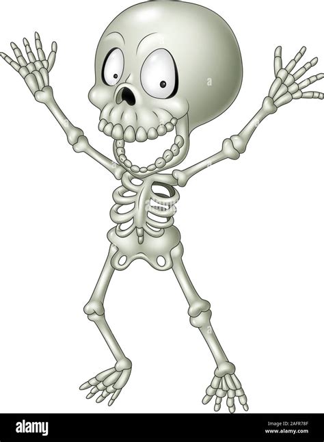 Cartoon funny skeleton isolated on white background Stock Vector Image & Art - Alamy