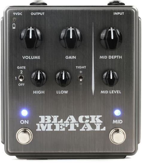 Egnater Black Metal Distortion Pedal with Mid Boost | Sweetwater