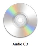 What audio file format is used for CD audio files?