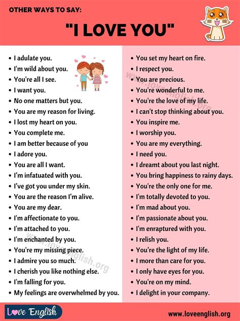 I LOVE YOU: 60 Romantic Ways To Say I Love You