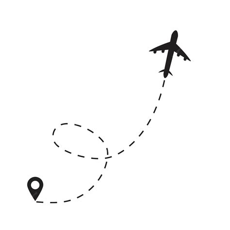 Premium Vector | Plane trail dotted Destination icon Travel vector icon Vector illustration EPS 10