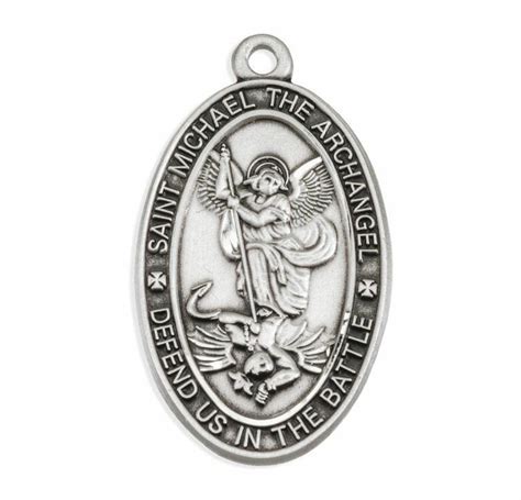 Saint Michael Oval Sterling Silver Medal - Buy Religious Catholic Store