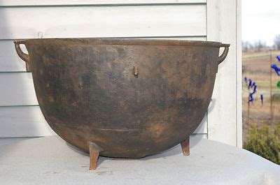 ANTIQUE EXL NO. 30 GALLON CAST IRON CAULDRON KETTLE 1800s | #253463905