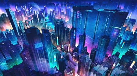 Neon Cityscape Wallpapers - Wallpaper Cave