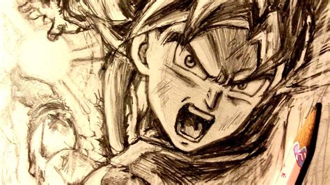 ASMR | Pencil Drawing 98 | Ultra Instinct Goku (Request) - YouTube