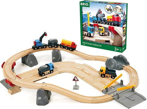 BRIO World Rail And Road Loading Train Set For Kids Age Years Up ...